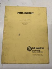 PRATT & WHITNEY REPAIR PARTS LIST BOOK CATALOG MANUAL 2A JIG BORER M1620-2 1966