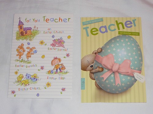Easter card teacher cute eggs - card,