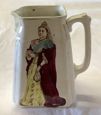 Rare Antique Queen Victoria 50year Reign Jubilee 1887 China Jug Pitcher