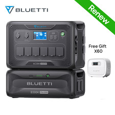 BLUETTI 2764.8Wh Power Station AC300 with B300K Battery LiFePO4 for Home Backup