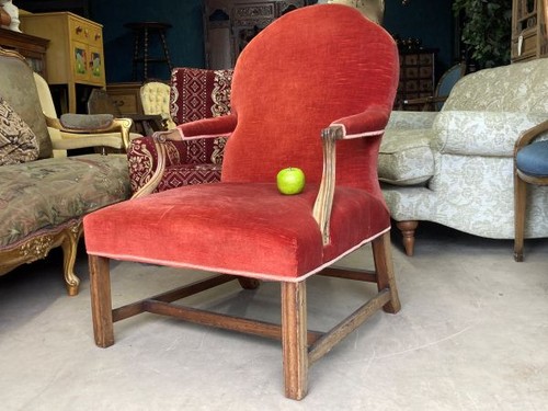 Fine antique red velvet - a,