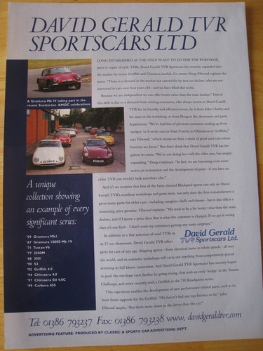 David gerald tvr sportscars - david,