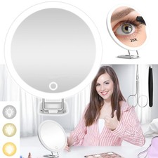 20X Magnifying Mirror LED Vanity Mirror Table Stand Makeup Mirror for Bathroom