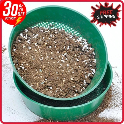 Plastic soil sieve - "plastic,