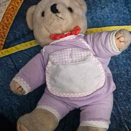 Beige plush teddy - plush,