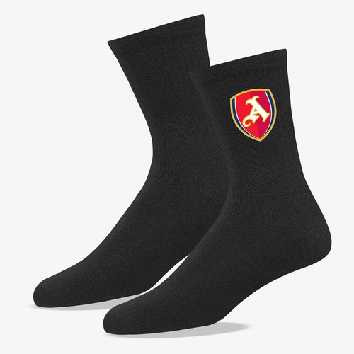 Afc crest crew socks printed - afc,