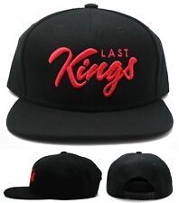 Last Kings New Vintage Stock OG Retro Script Name Black Red Era Snapback Hat Cap