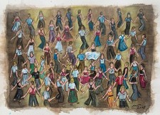 Northern Soul; "Just Dance Now" Original water colour painting 30 cm by 21 cm