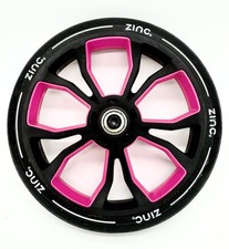 Zinc Verge Pro Foldable Scooter Front Wheels Black Pink Used Bearings Included