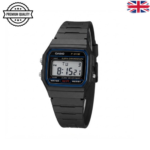 Casio 91w 1yer casual resin - casio, f-91w-1yer