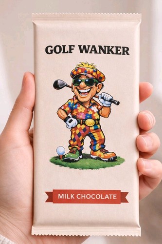 Funny golf wanker chocolate - golf,