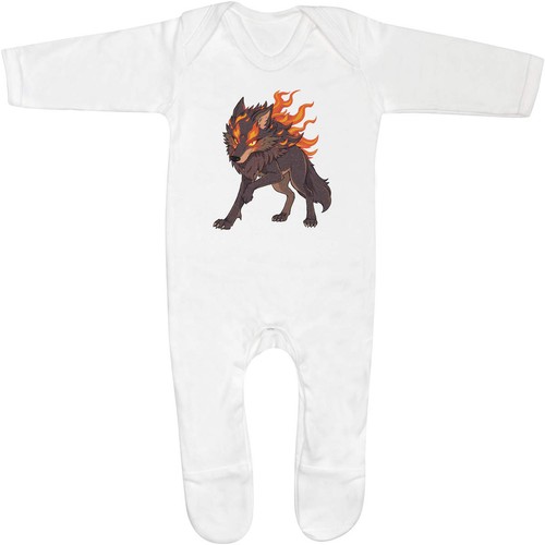 Fire wolf baby romper - 'fire,