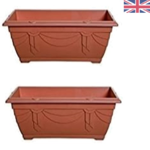Terracotta venetian trough - venetian,