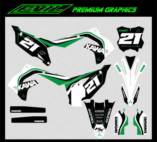 Kawasaki motocross graphics - motocross,