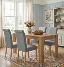 Dining table set oak fixed - set,,