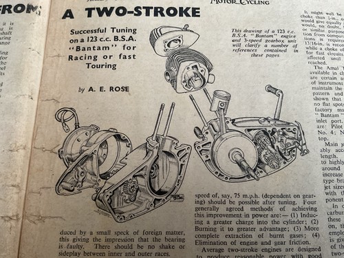 Bsa bantam for - bantam, 1954