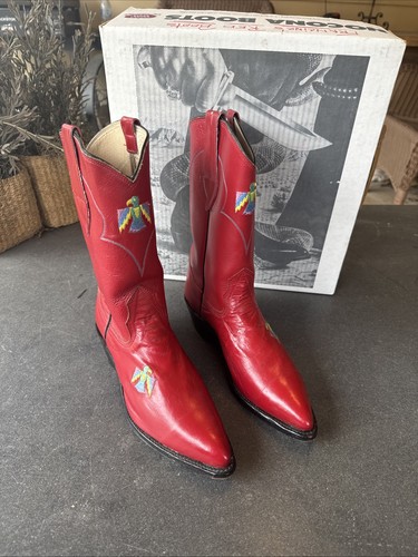 Vintage red cowboy boots - red,