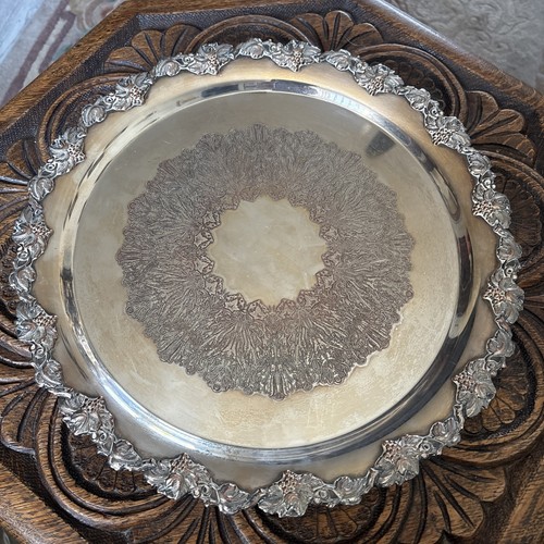 Silver plated metal - plated, serving