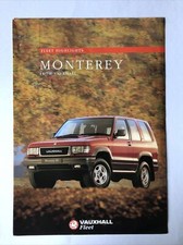 Vauxhall Monterey Car Sales Brochure 1994 on