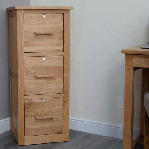 Solid oak filing - solid, cabinet