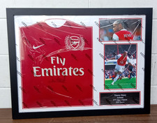 Framed Thierry Henry Signed Original Arsenal 2011/12 Home Shirt + Proof COA