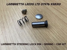 LAMBRETTA STEERING LOCK KIT - PLUNGER - SPRING - SCREW - CAP. FREE POST