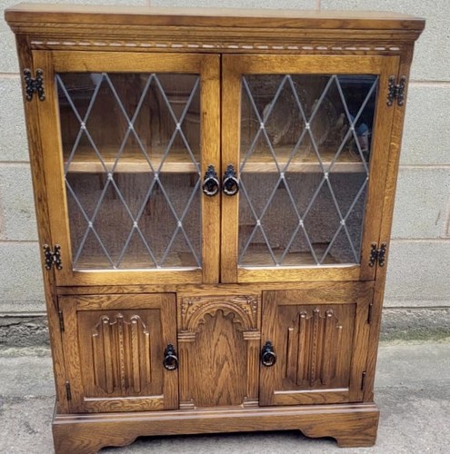 Antique quality oak bookcase - antique,