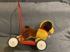 RARE Vintage Dog On Wheels  1950s Push Along Walker
