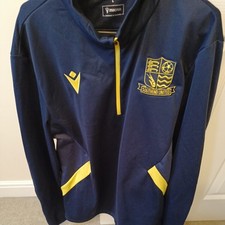 Southend United FC Macron 1/4 Zip football Hoodie  large 