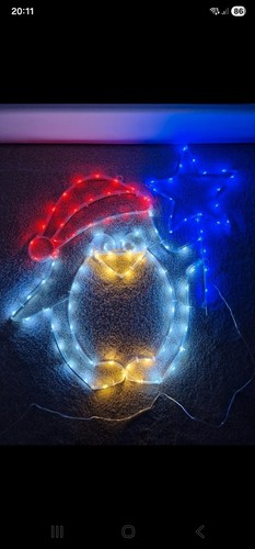 Led multicolour penguin star - led,