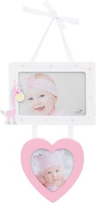 Twin Photo Frame, Pink Baby