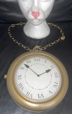 FANCY DRESS NEW RABBITS NOSE WITH GIANT PLASTIC CLOCK ON CHAIN NEVER USED