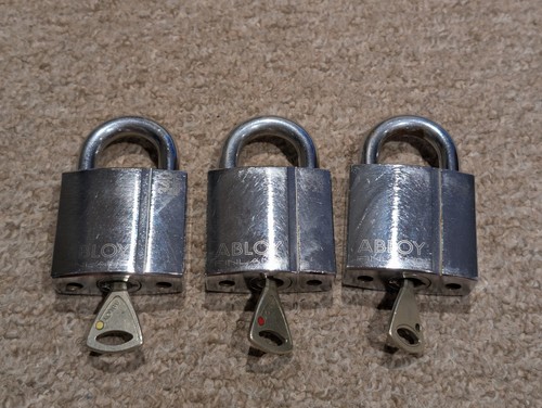 Abloy 340 hardened padlock x3 - 340,