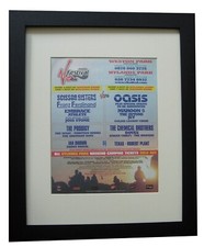 V FESTIVAL 2005+OASIS+PRODIGY+POSTER+AD+RARE ORIGINAL+FRAMED+EXPRESS+WORLD SHIP