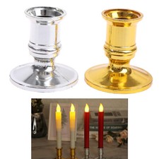 2x Pillar Plastic Candle Base