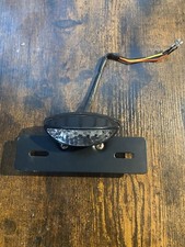  LED Rear Brake Tail Light License Plate Holder 12V For Cafe Racer Custom