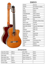 Classical Guitar,Tanglewood,EMDC5 Solid Top,Electro Acoustic,Bag.Normally £399.0