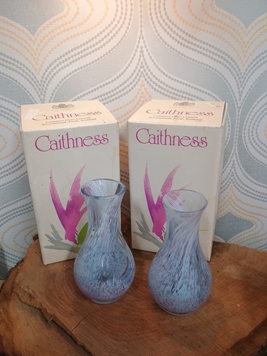 Pair caithness glass vases - of,