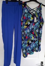 Tailored trousers size 8 Cobalt blue. Primark NEW. FREE Top. FREE p+p