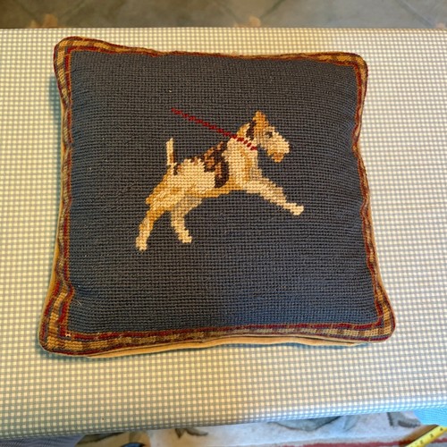 Wire fox terrier needlepoint - terrier,