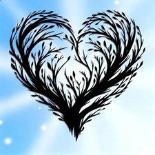 Metal heart leaf wall art - wall,