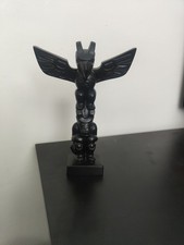 Canada Black Wooden Totem Pole