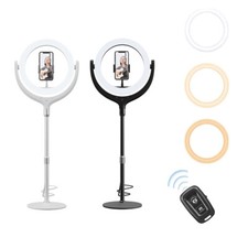 10" LED Ring Light Heavy Duty Stand Remote Control Mount Phone Holder Youtube