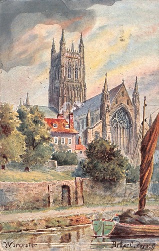 Postcard worcester cathedral - -,