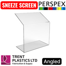 Clear perspex angled sneeze - clear,