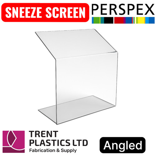 Clear perspex angled - angled, sneeze