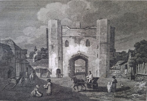 1812 antique print north gate - 1812,
