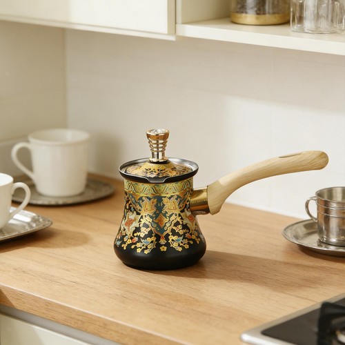Turkish coffee pot with - coffee, handle