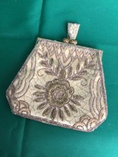 VINTAGE Handmade Silk Beaded