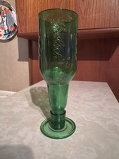 Green Grolsch Beer Bottle half pint glass approx 21cm
